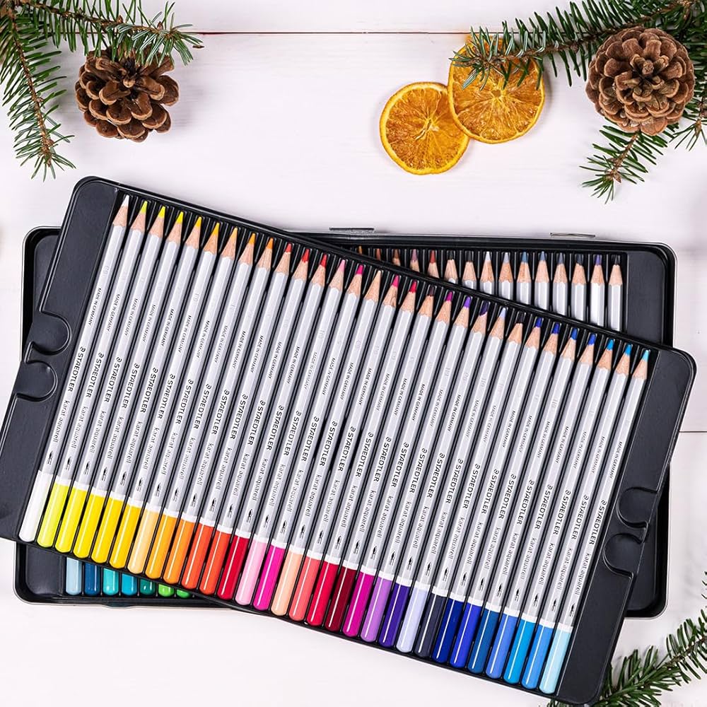 Amazon | ステッドラー 色鉛筆 60色 水彩色鉛筆 カラトアクェレル 125