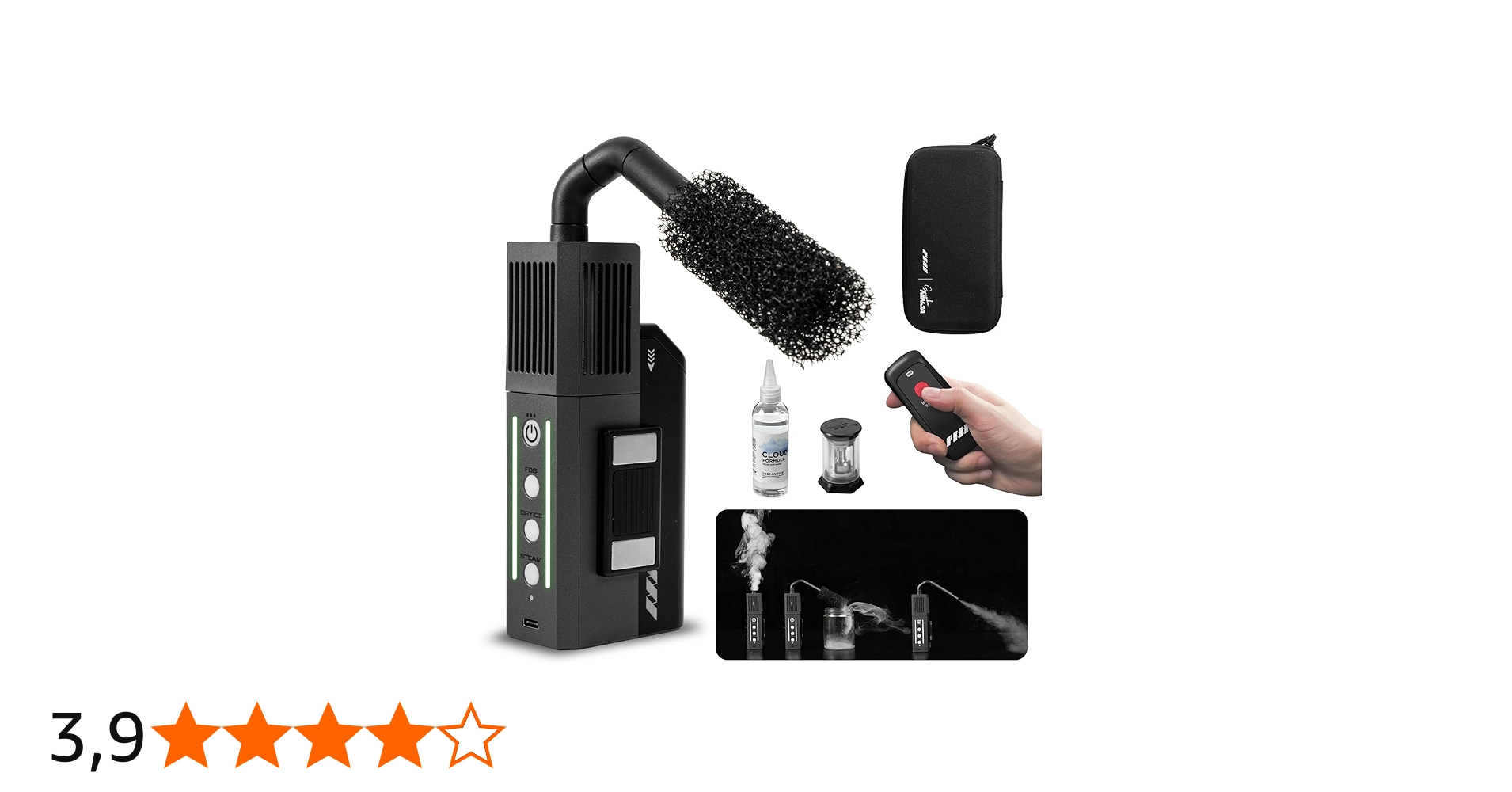 SmokeNINJA Machine à fumée mini sans fil alimentée par batterie de