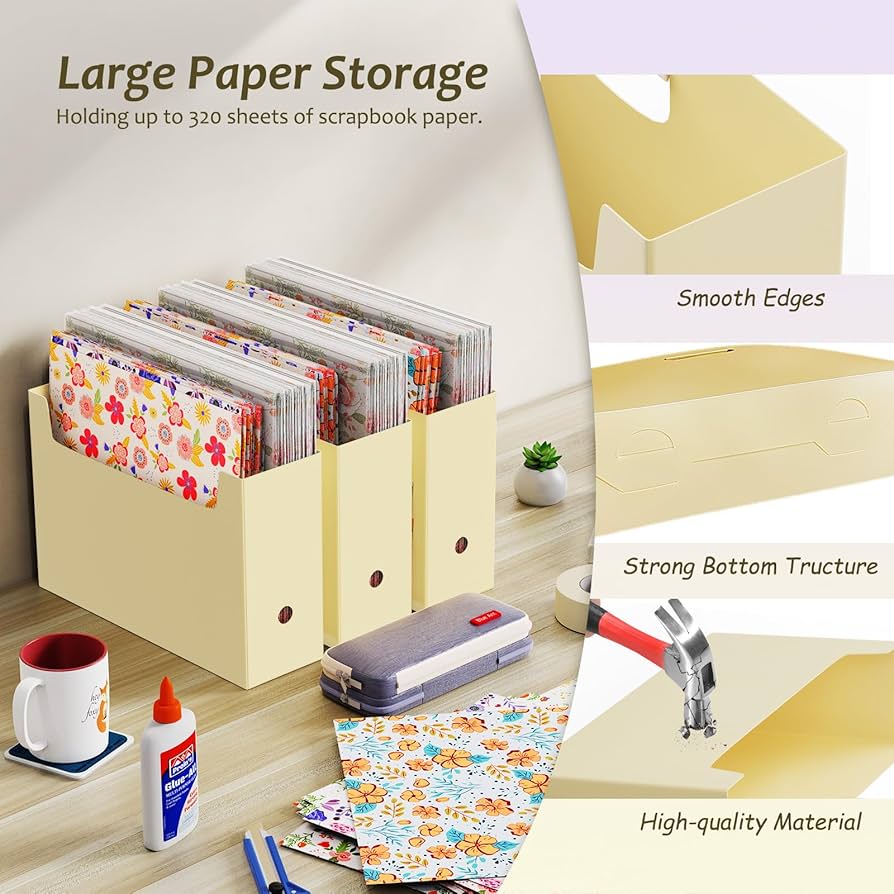 Amazon.com: 12x12 Scrapbook Paper Storage Organizer, 6 Pack