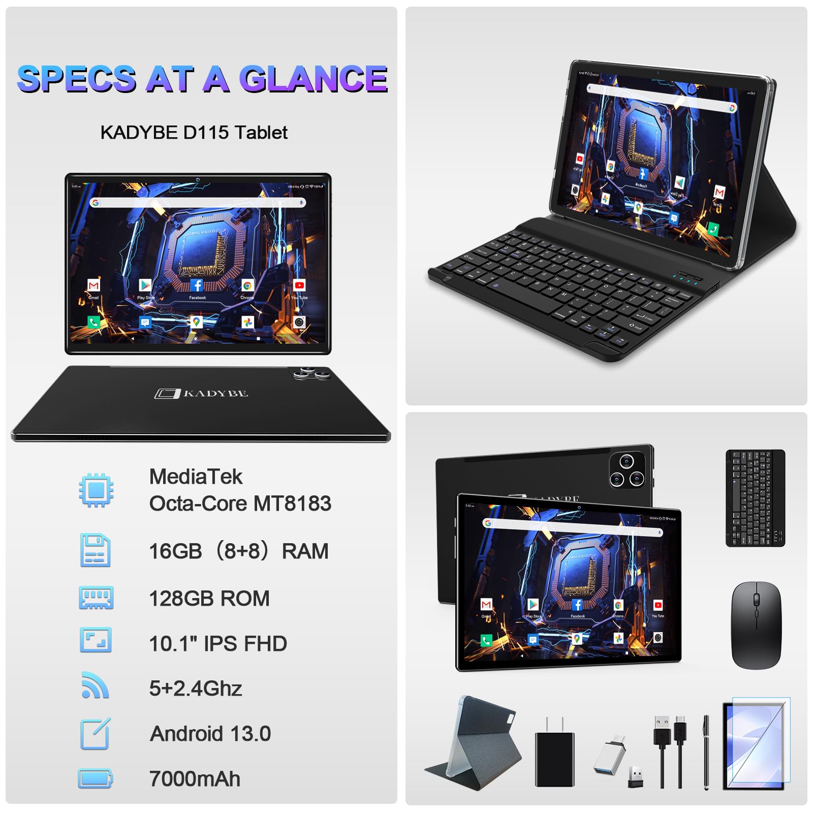 Amazon.com : Tablet 10.1 Inch Android 13 Tablets 2025 Latest