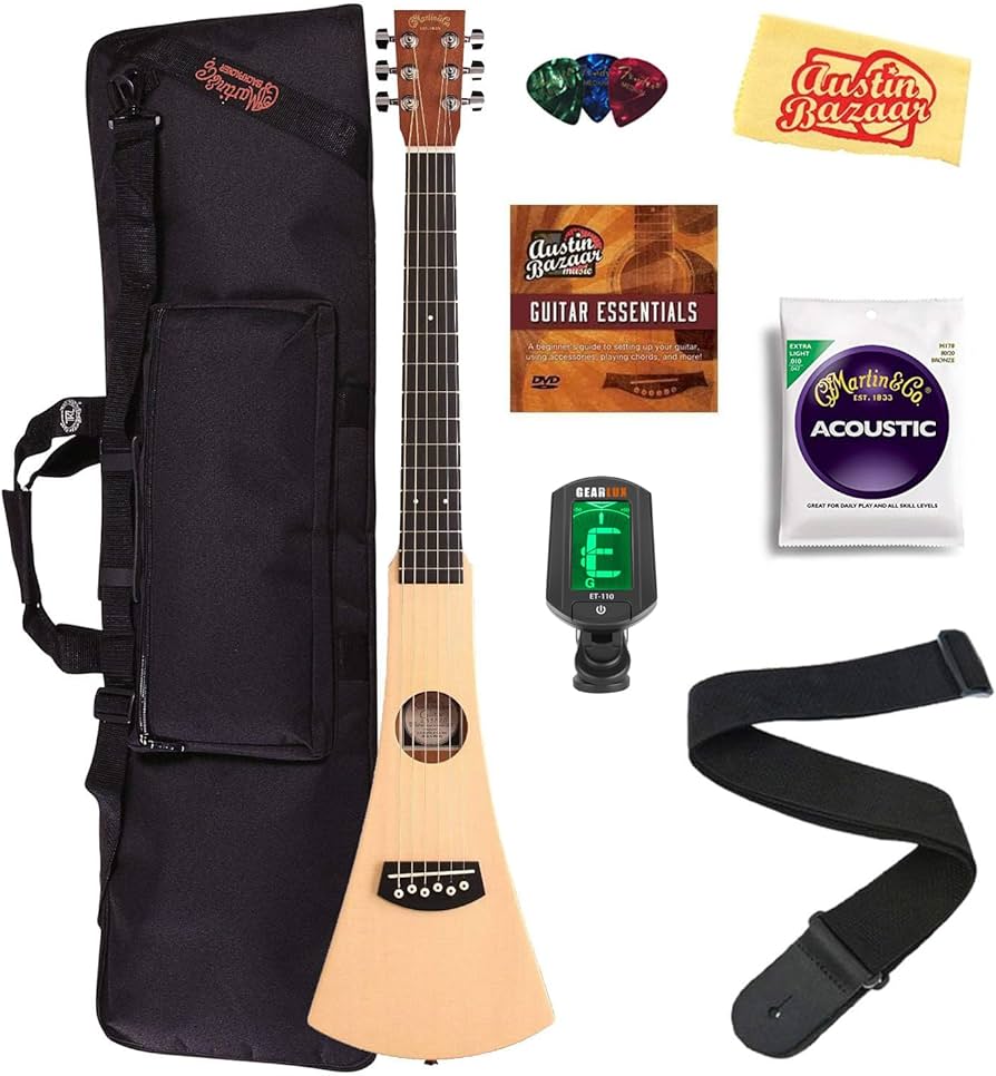 Amazon.com: Martin Steel String Backpacker Travel Guitar Bundle
