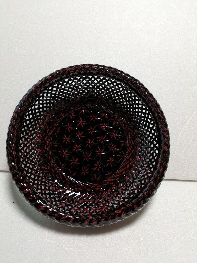 籃胎漆器 お盆 果物籠菓子器 オンライン 茶托 5枚 おしぼり受け 5個 計