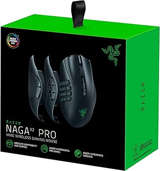 Amazon.com: Razer Naga V2 Pro Wireless MMO Gaming Mouse: 19+1