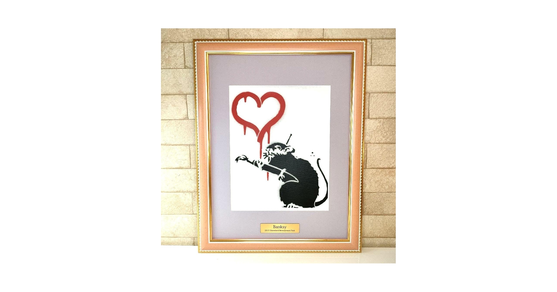 一点物！ 額装済み！希少！ バンクシー ディズマランド bank