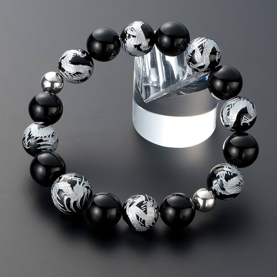 Amazon｜仏壇屋 滝田商店 特選腕輪念珠 天然石ブレスレット 黒オニキス