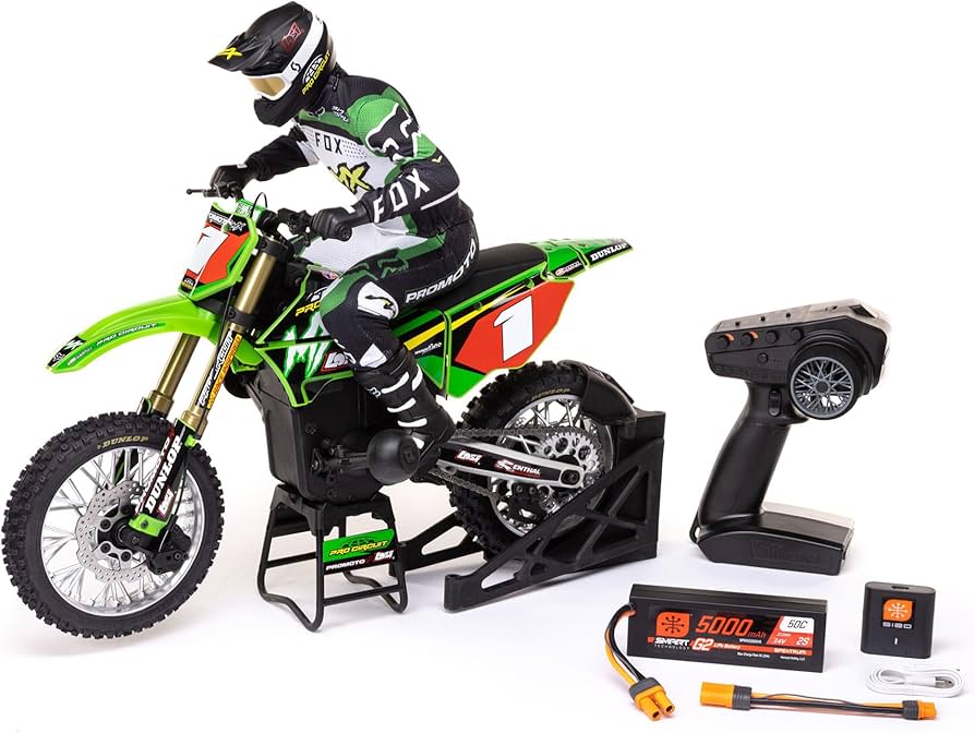 Amazon | Losi RC Motorcycle Promoto-MX 1/4 オートバイ すぐに使える