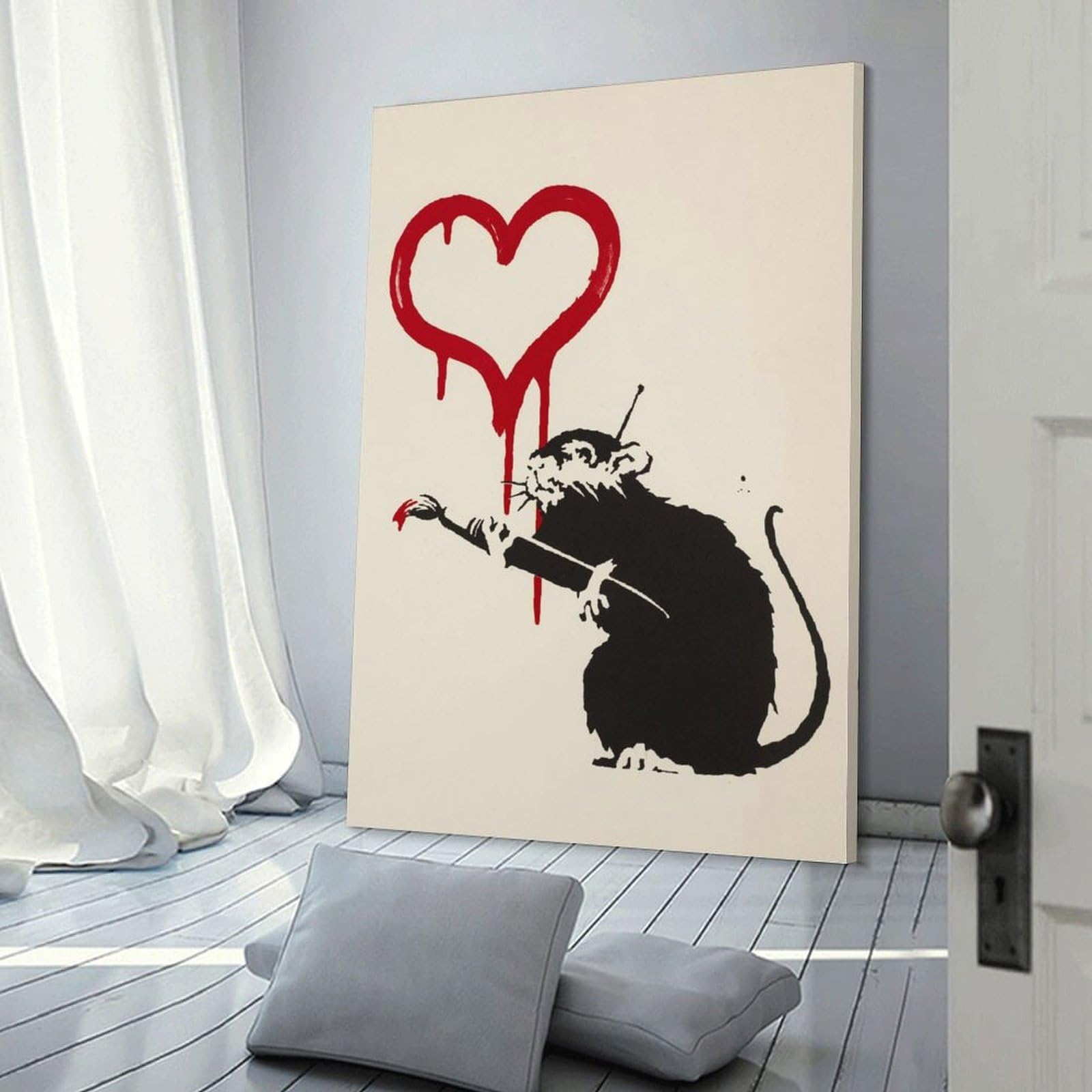 アートポスター/バンクシー・GET OUTネズミ アートポスター/バンクシー