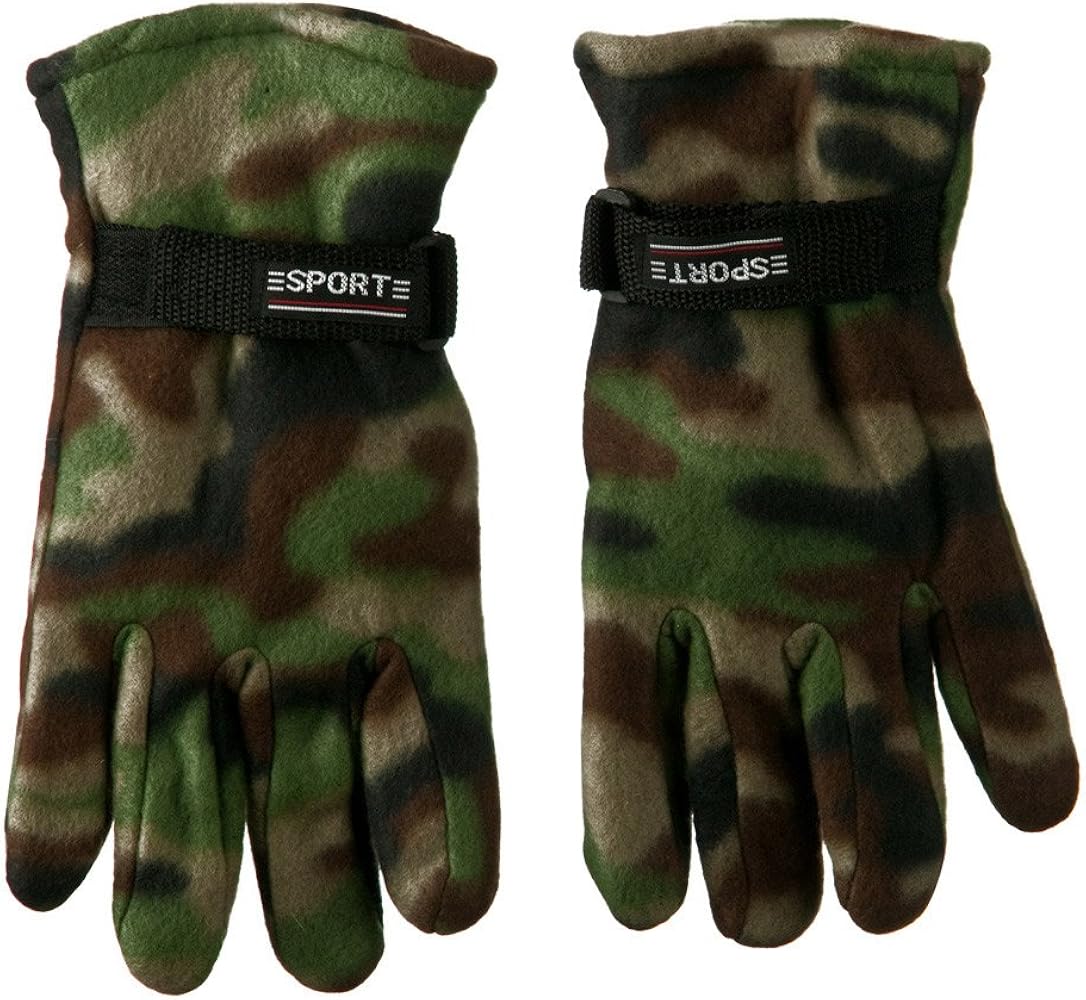 Solid Wing Men's Green Camo Fleece Glove - Camo OSFM at Amazon