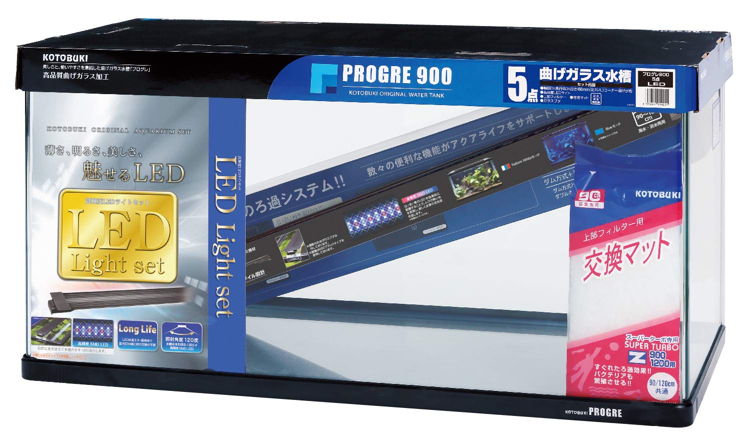 Amazon | コトブキ プログレ900 5点 LED アクアリウム ガラス水槽