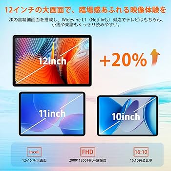 Amazon.co.jp: 【Android16タブレット 12インチ】 Yummo A90pro