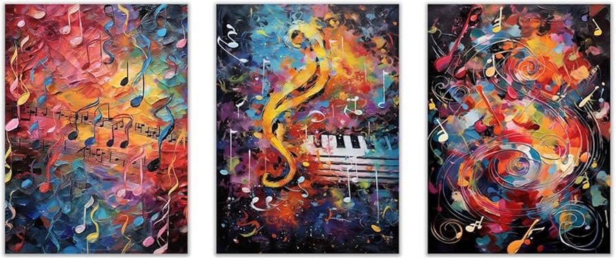 Amazon.co.jp: SHYAMIC アートパネル 抽象 3枚セット飾り絵 抽象画