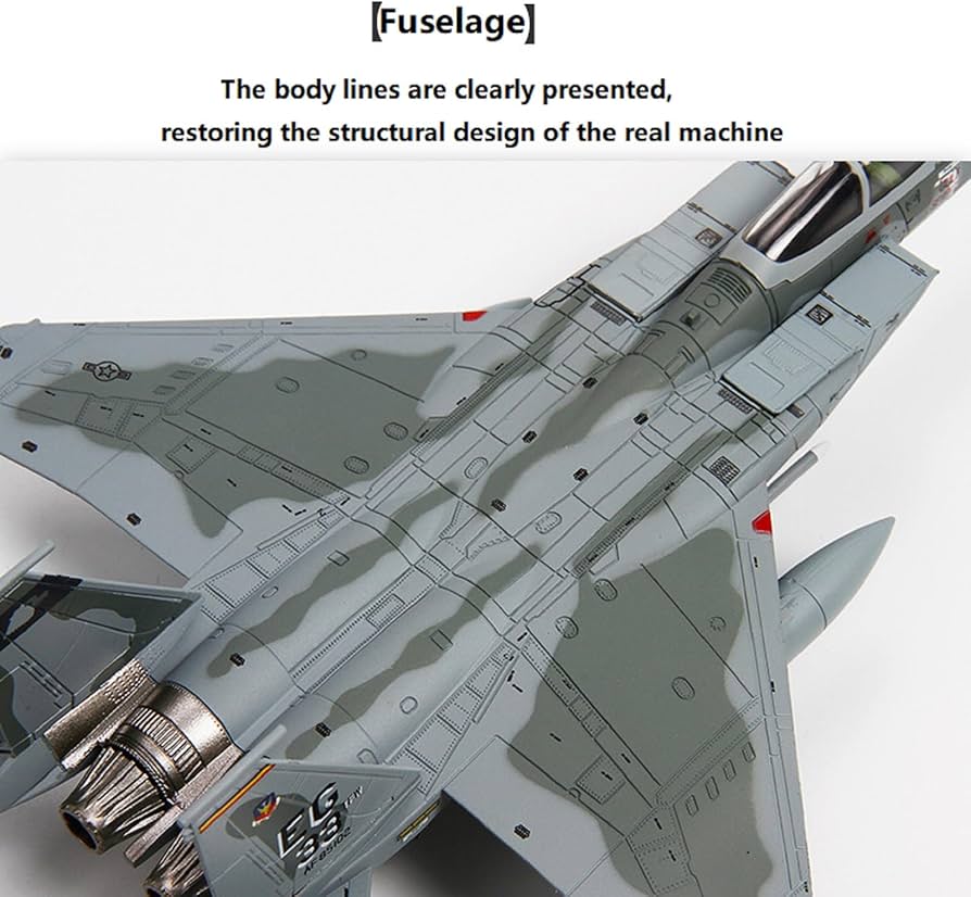 Amazon | 2024 1:100合金F-15イーグル戦闘機攻撃機モデル航空機モデル