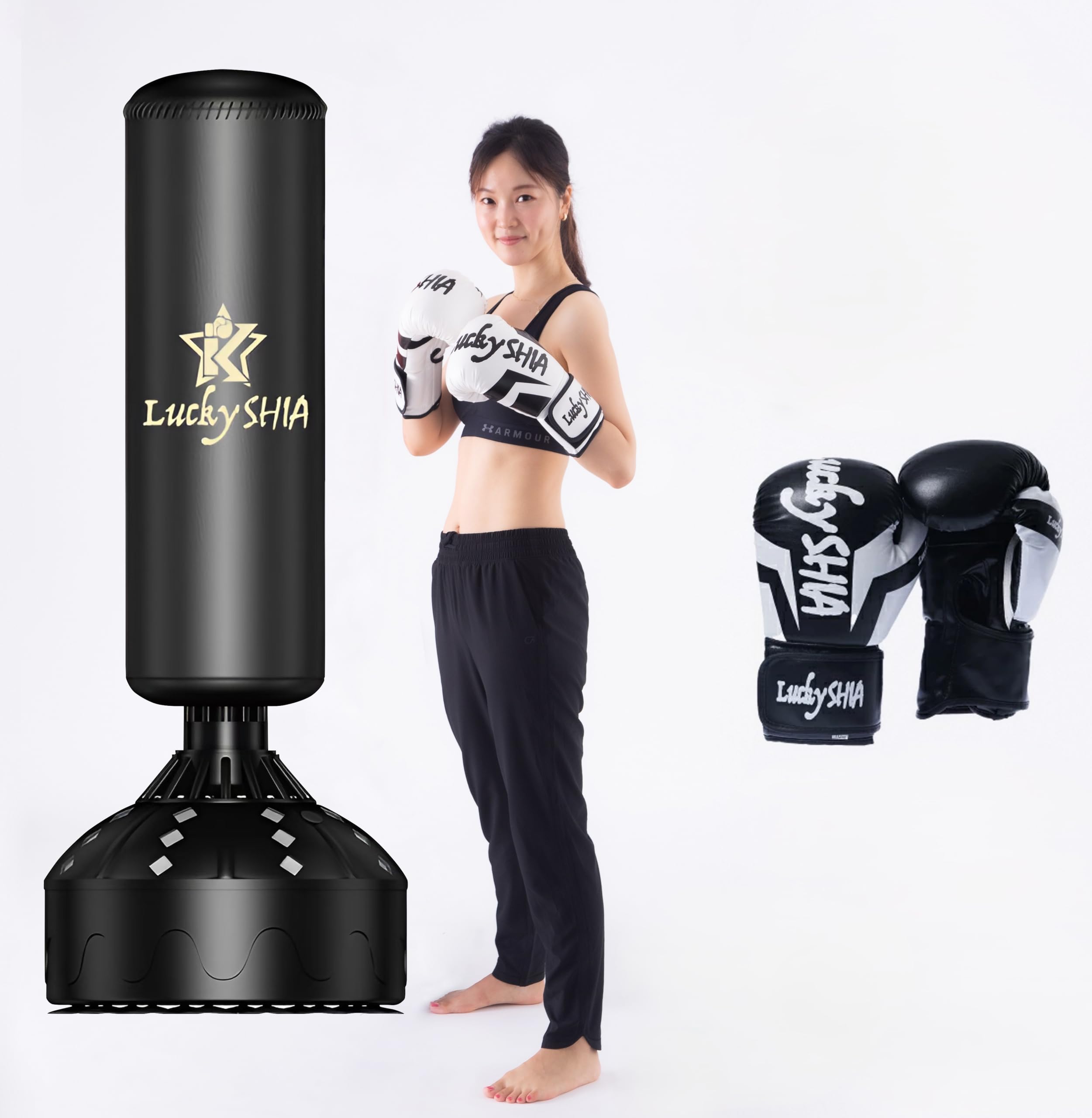 Amazon | 【Lucky SHIA 】 サンドバッグ 自宅用 自立型 自宅 スタンド