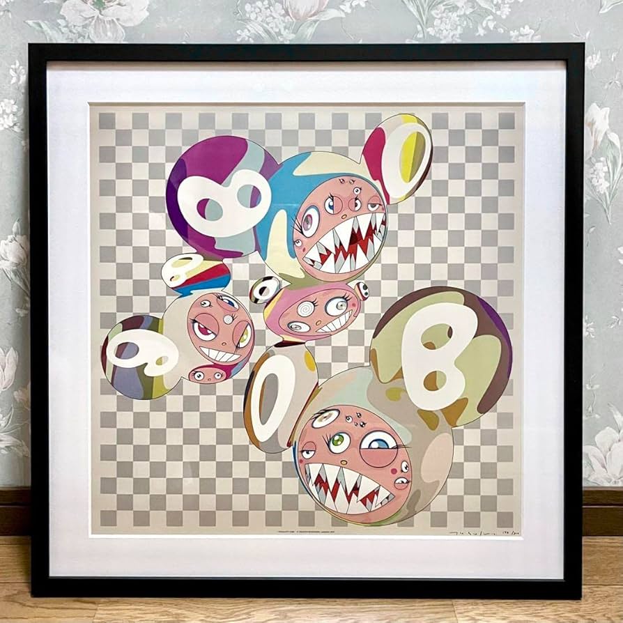 Trading Card版画 村上隆 サイン入り チェンソー Trading Card版画