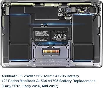 Amazon.com: XINGLT A1534 A1705 Battery, A1527 A1705 Replacement