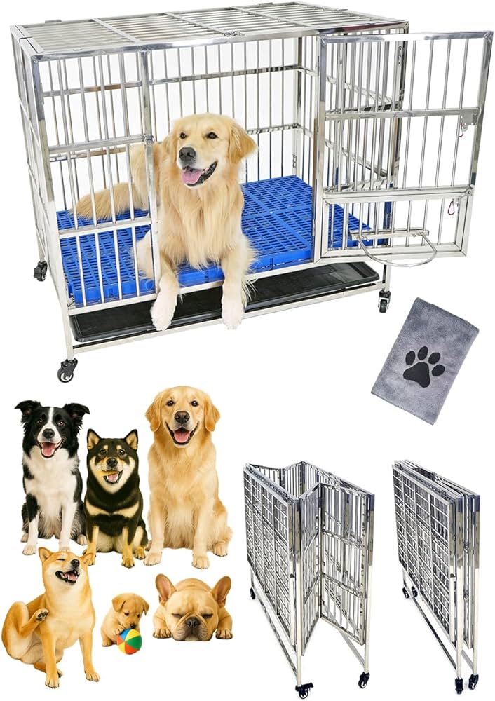 Amazon.co.jp: PETOOP 頑丈な犬用ゲージ 犬小屋 大型犬 中型犬 小型犬