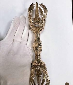 Amazon｜五鈷杵 密教法具 金剛杵 長さ23cm 法具 仏具 神具 真鍮