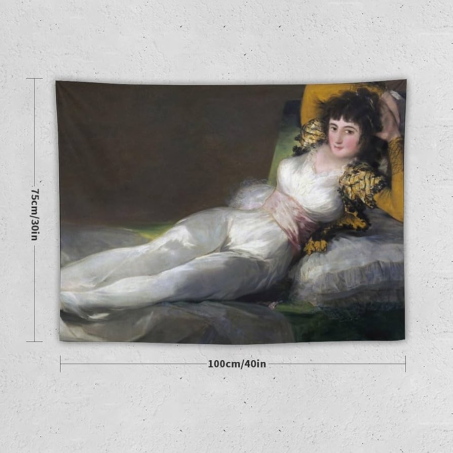 印刷複製画 フランシスコ•デ•ゴヤ着衣のマハ婦人木製額縁 絵画 美術