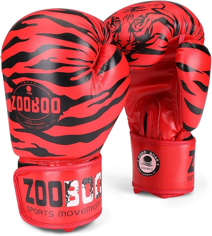 Amazon.co.jp: Flexzion ボクシンググローブ タイガーレッド 丈夫な