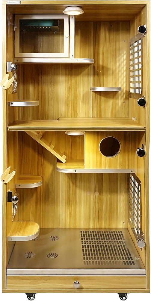 Amazon | 「組立完成品発送」チンチラゲージセット 小動物飼育ケージ