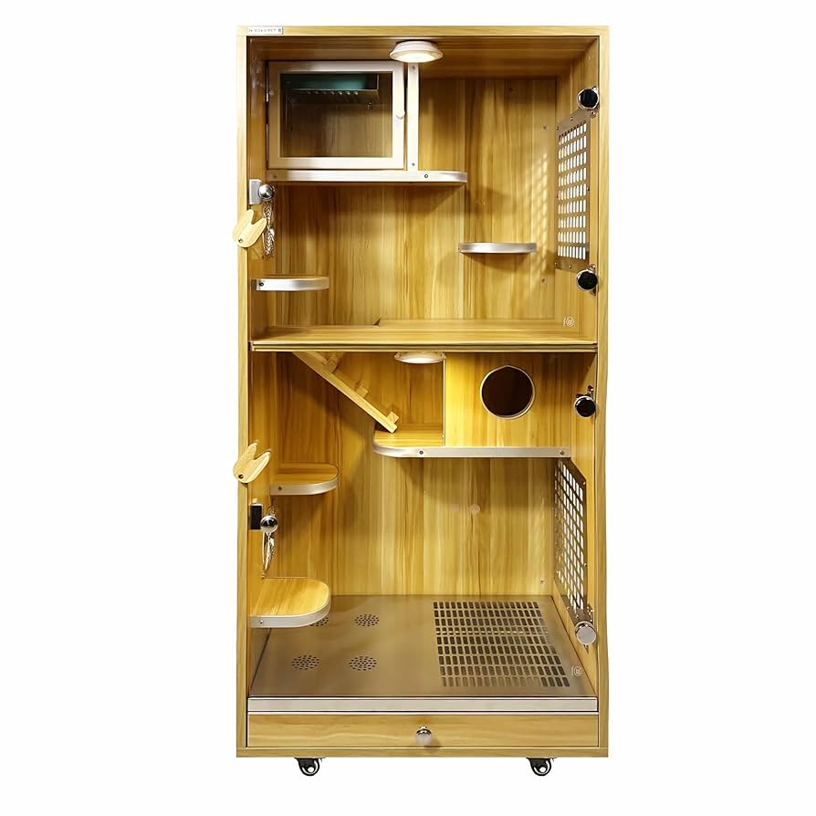 木製ケージ アクリルドア 120 小動物用 チンチラ ハリネズミ モルモット