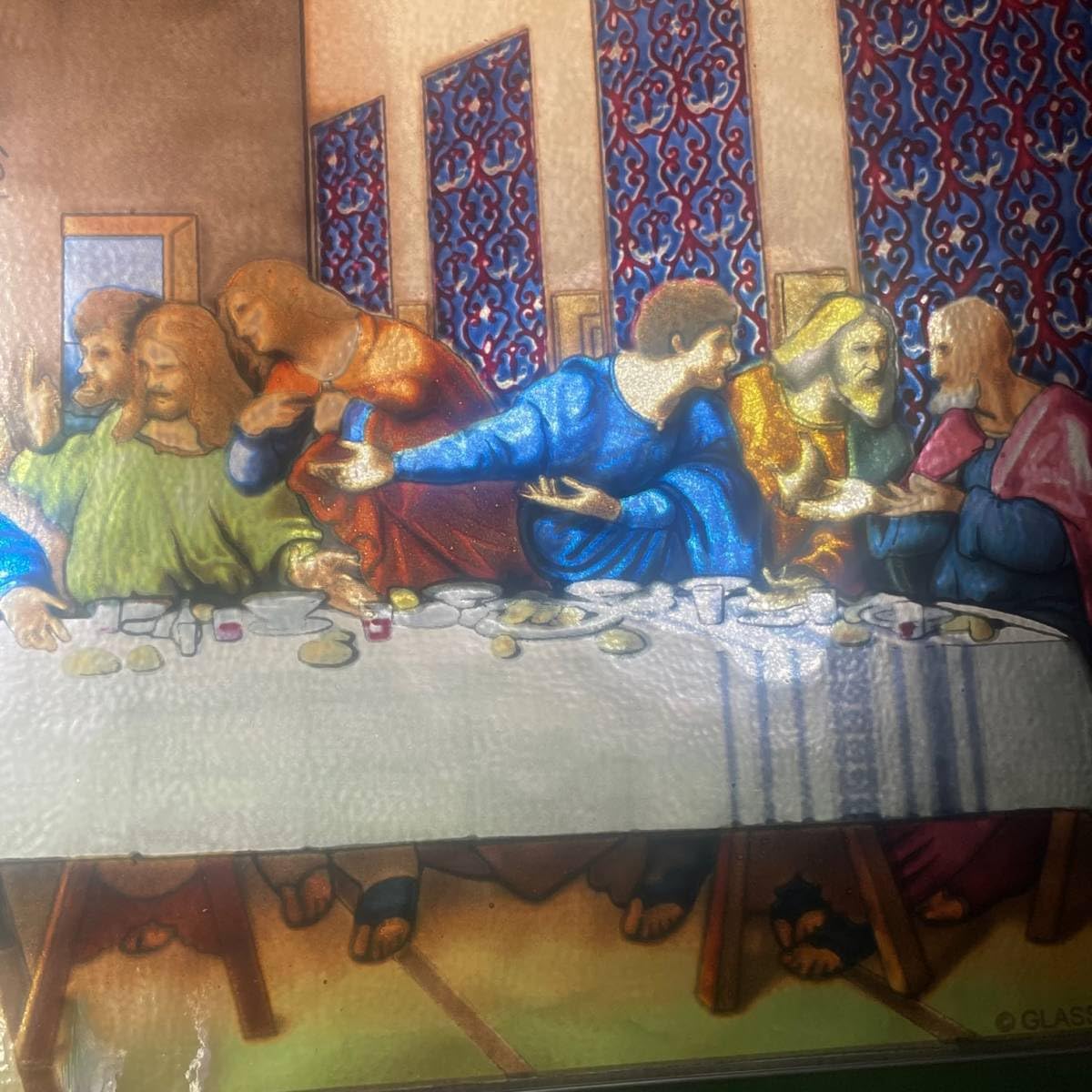 ダヴィンチ ステンドグラスLast Supper最後の晩餐 グラスマスターズ社