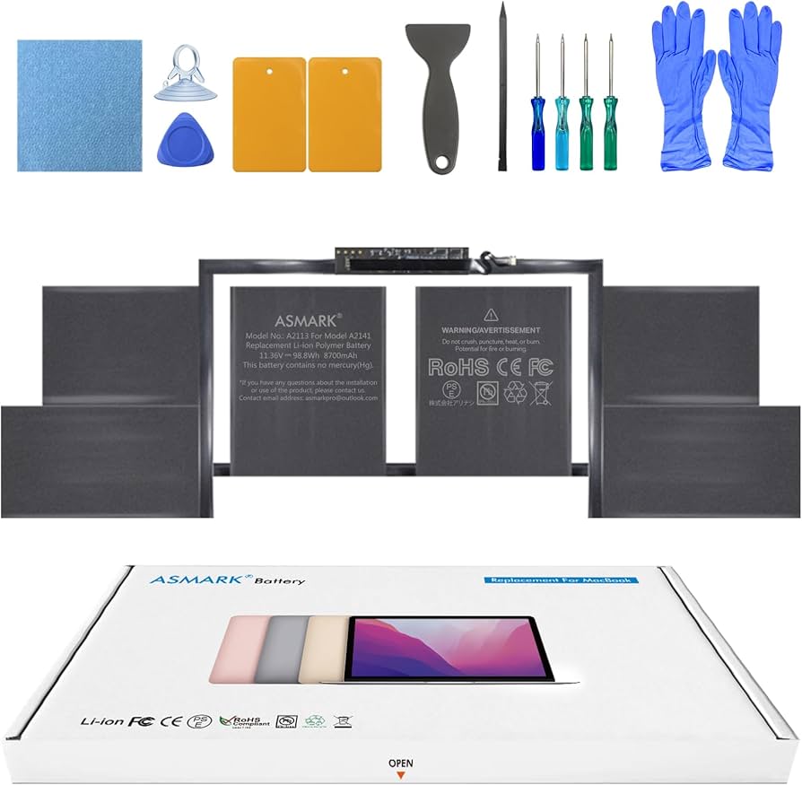 Amazon.co.jp: ASMARK Macbook Pro A2141 バッテリー 交換 適用 16
