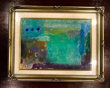 Amazon.co.jp: 谷垣博子 Tanigaki hiroko 直筆油彩画 迎月 : おもちゃ