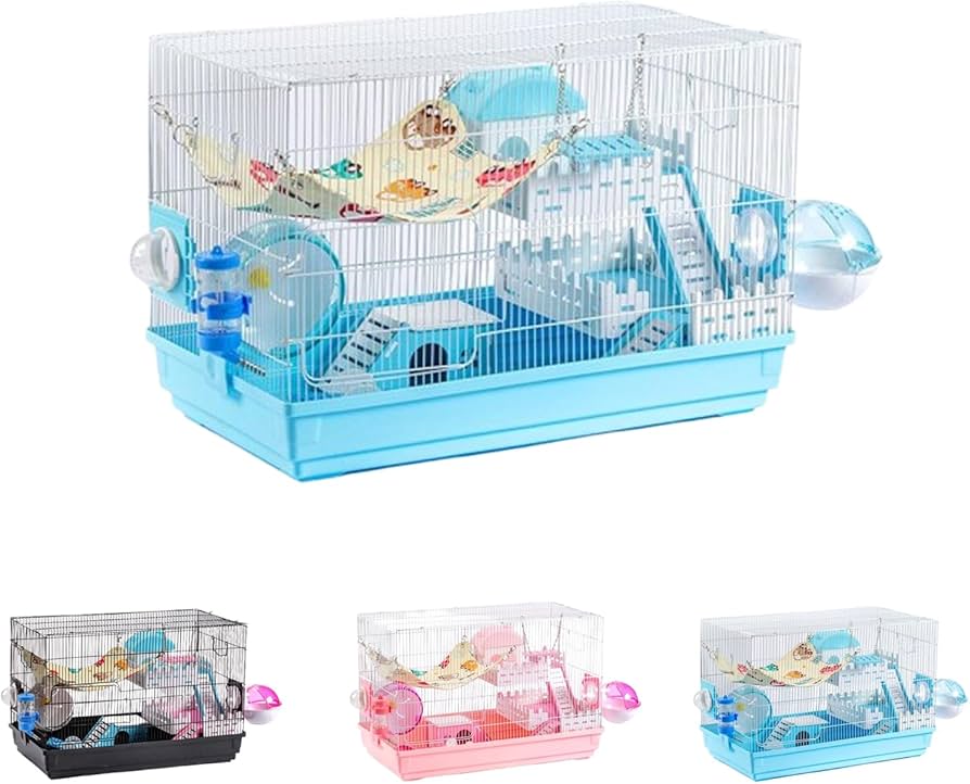 Amazon | ハムスター ケージ セット 小動物ケージ 仓鼠笼子 2階建て