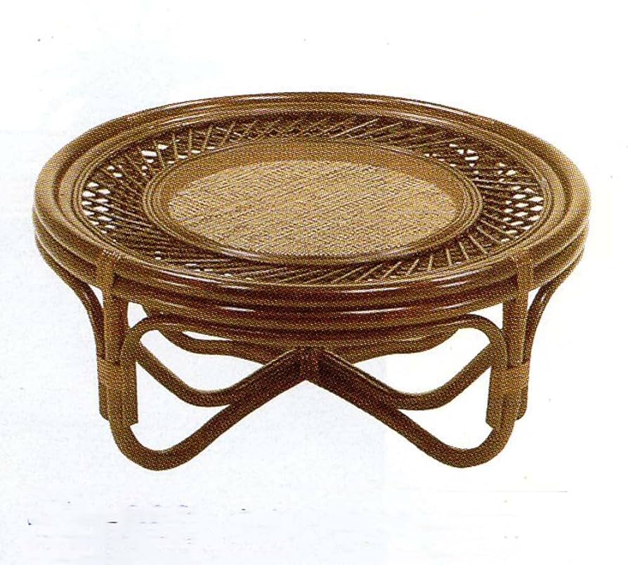 カントークテーブル 籐ラタンローテーブル 直径約46㎝×高さ約20㎝