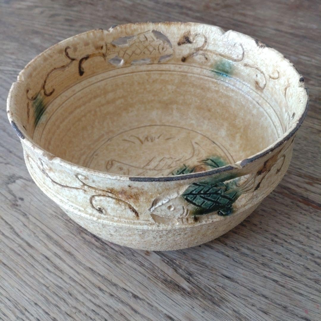 希少】薩摩焼？九谷焼？ 火鉢 金魚鉢 メダカ鉢 アンティーク 骨董品