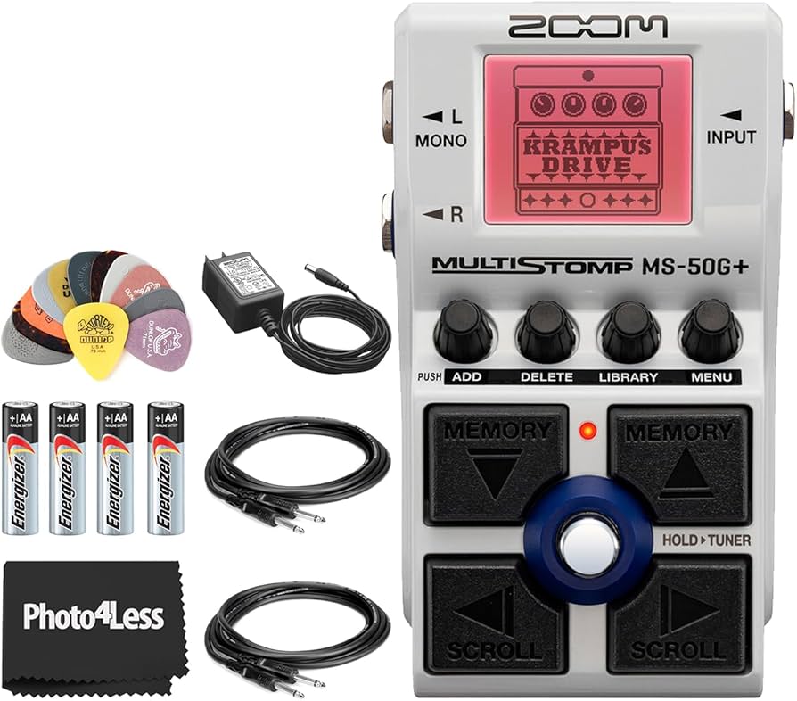 Amazon.com: Zoom MS-50G+ MultiStomp Multi-FX Guitar Pedal Bundle
