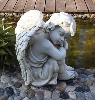 Amazon.co.jp: 天使像庭園、翼のある屋外天使彫刻天使モデルレトロ
