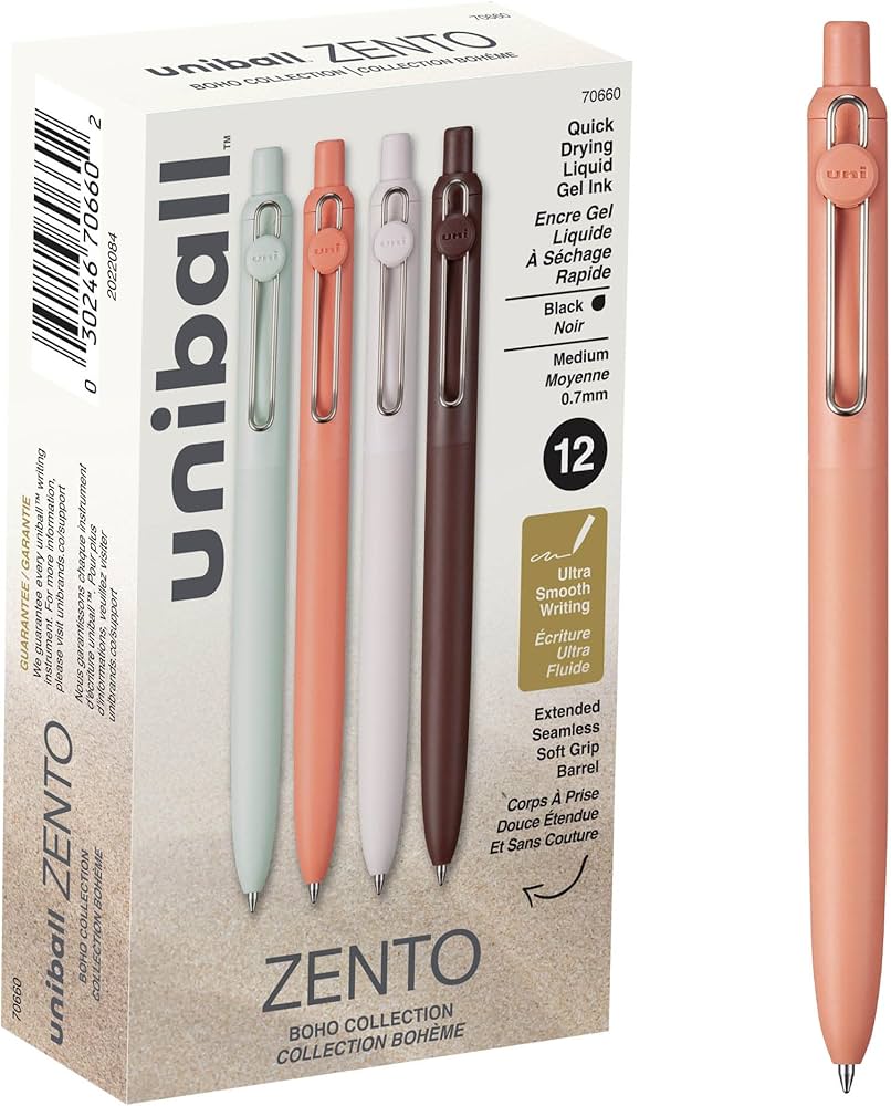 Amazon | uniball Zento リキッドゲルインク格納式ペン 中字 (0.7mm