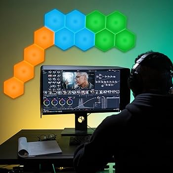 Amazon.co.jp : Vcwtty 六角形ライト スマートLED壁ライト リモコン
