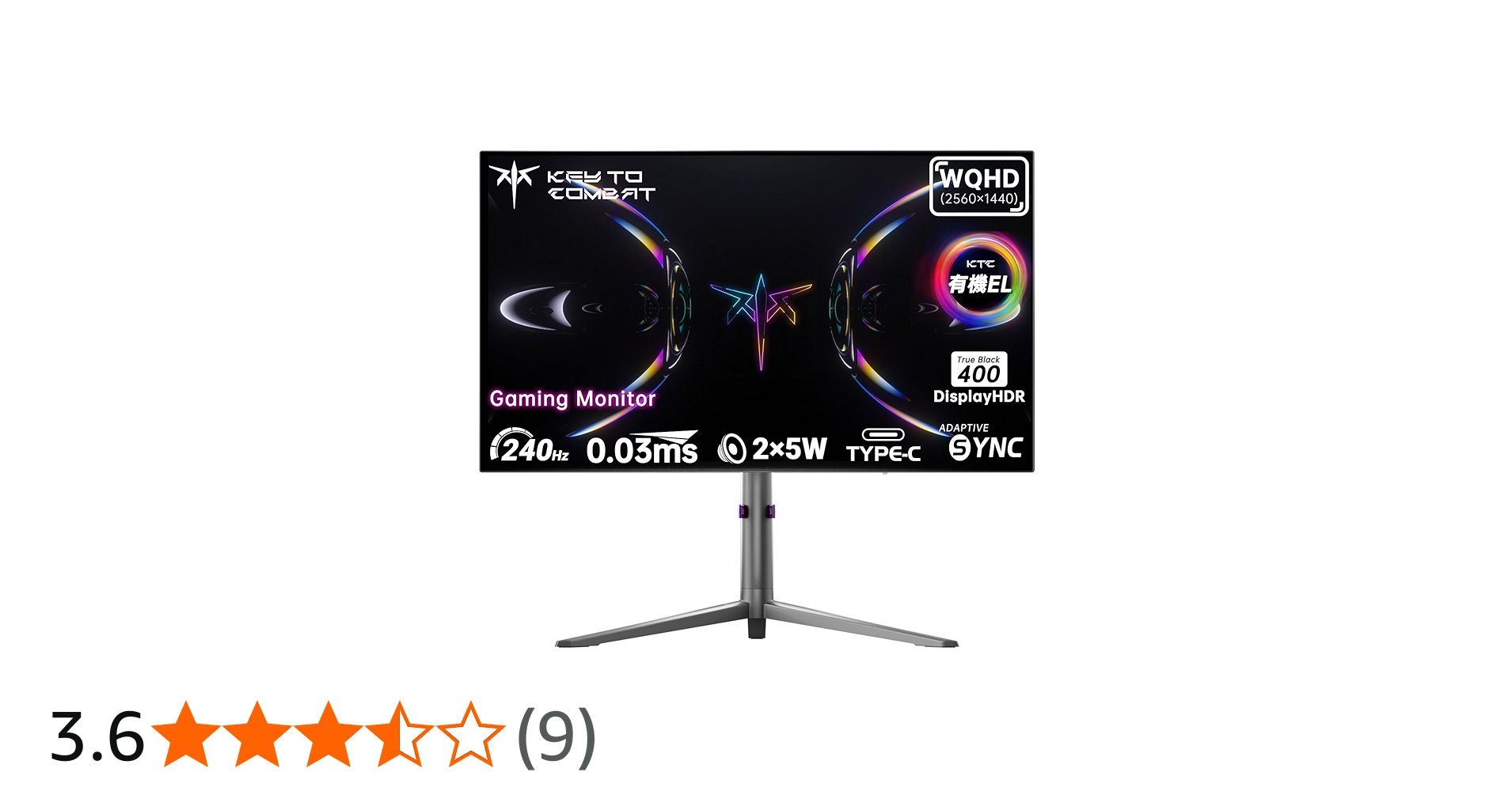 Amazon.co.jp: KTC 27インチ有機ELゲーミングモニター - 1440p OLED