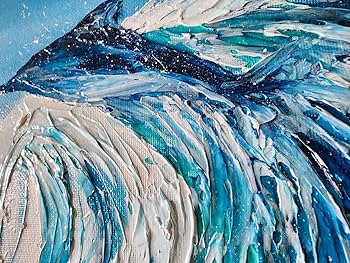 Amazon.co.jp: 風景画 海 テクスチャーアート 抽象画 海の絵 夏