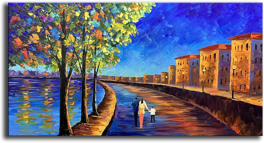 Amazon.com: YaSheng Art -Landscape Oil Painting On Canvas Textured