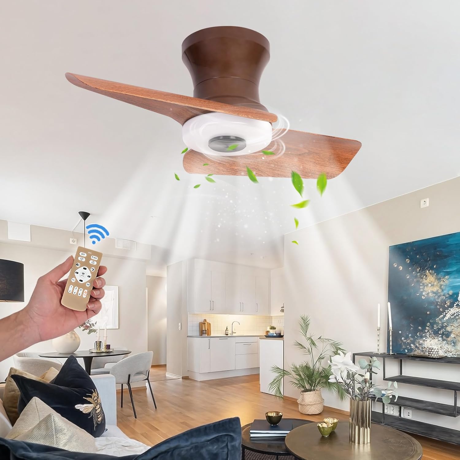 VENTOTAシーリングファンライト ホワイト DCモーター ベントータ 5枚羽