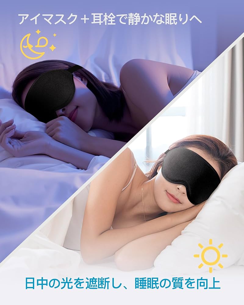 Amazon.co.jp: アイマスク 睡眠用 3D立体型 目隠し 安眠 遮光 通気性
