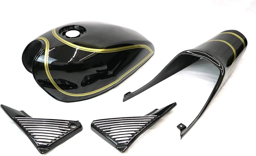 Amazon | ゼファー400 外装セット 黒×金/タンク サイドカバー