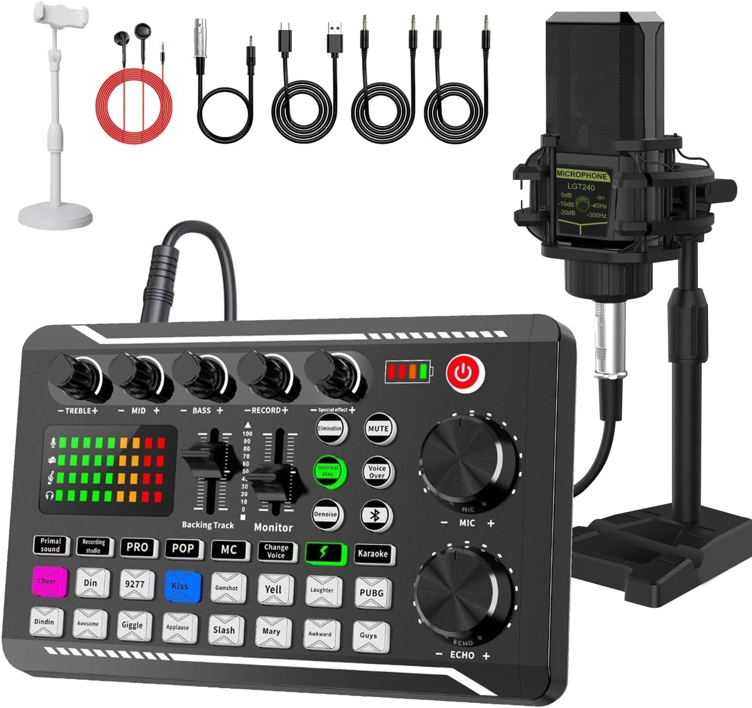 Amazon.com: F998 Podcast Equipment Bundle, Audio Interface & BM888