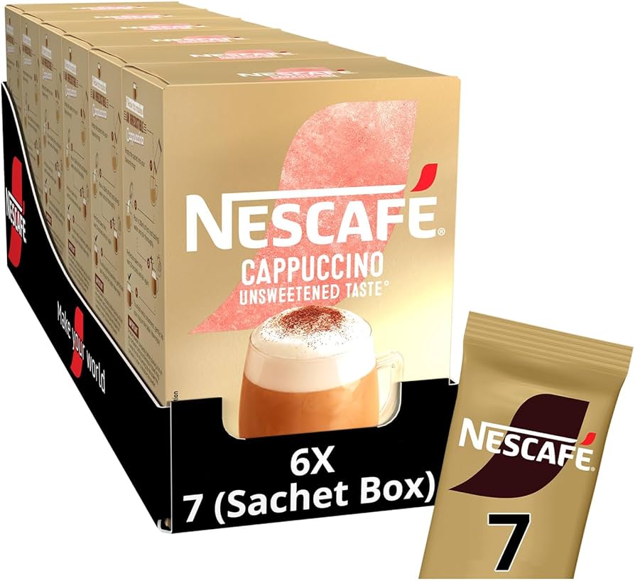 Amazon.com : NESCAFÉ Cappuccino Unsweetened Instant Coffee Sachets
