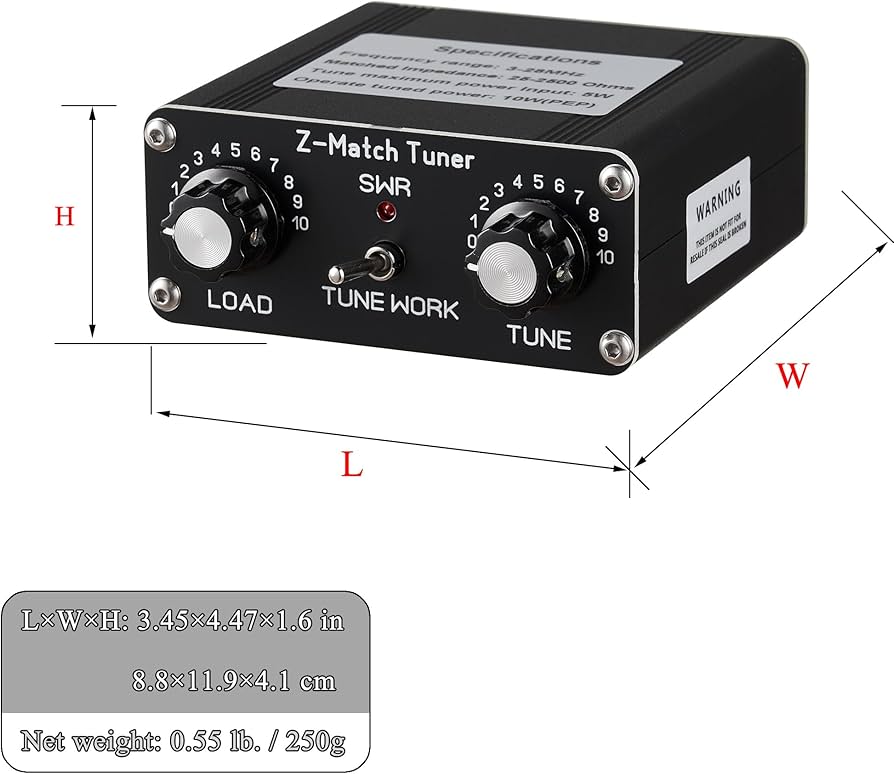 Amazon | QRP Z-Match 手動アンテナチューナー 3-28MHz HAMラジオ用