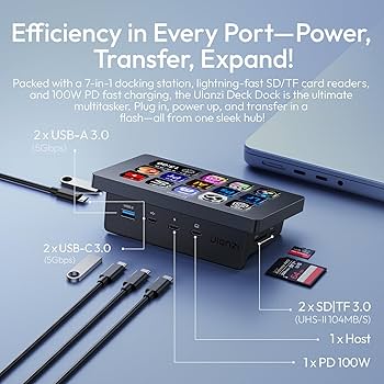 Amazon.com: ULANZI D200H 7-in-1 Hub Deck Studio Stream Controller