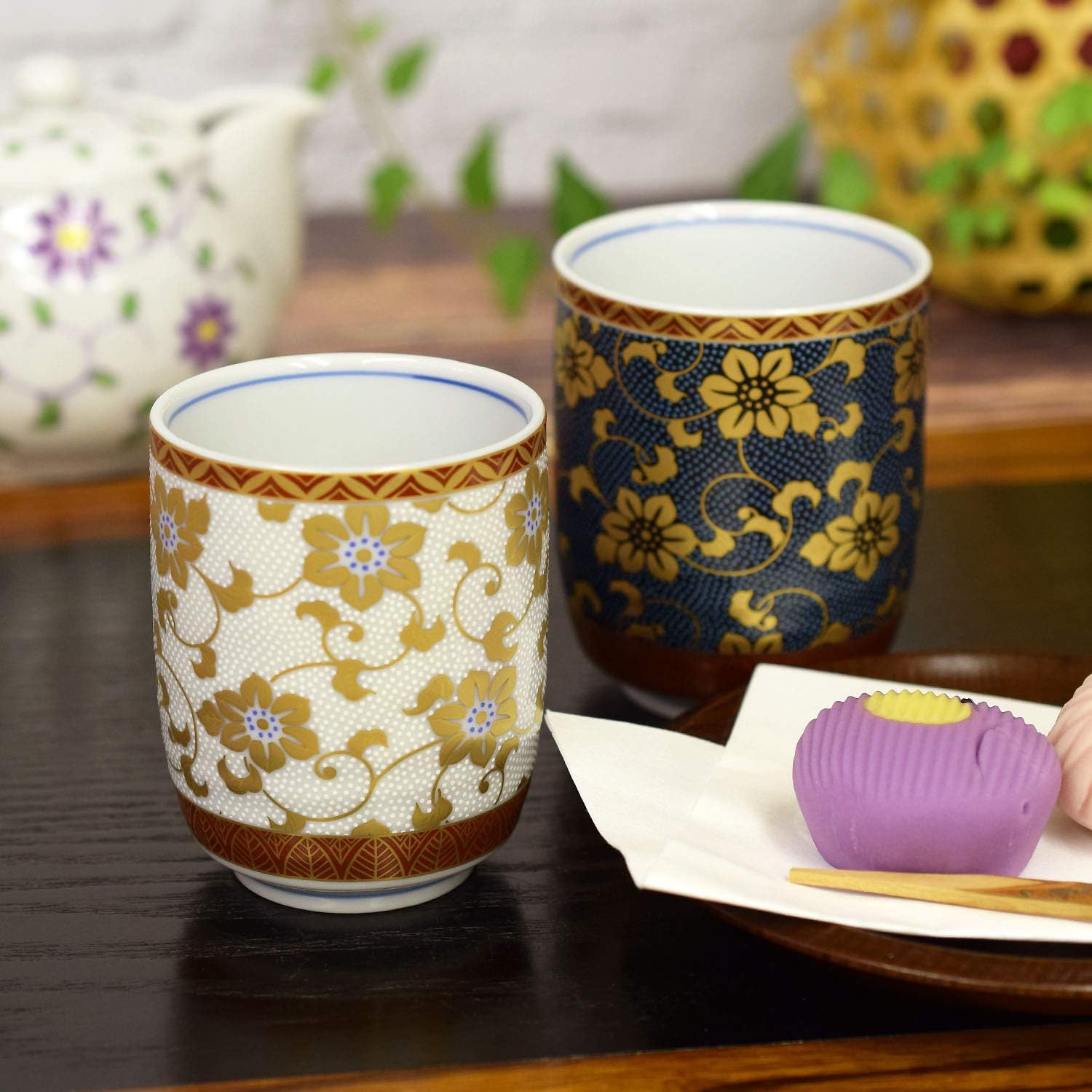 濱田庄司 柿釉抜絵六角花生 花入 花瓶 益子焼 濱田庄司 柿釉抜絵六角