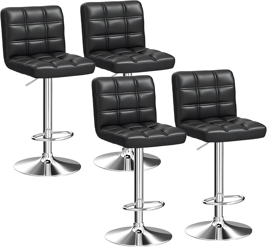 Amazon｜ZENY カウンターチェア 4脚セット 昇降式 回転 カウンター椅子