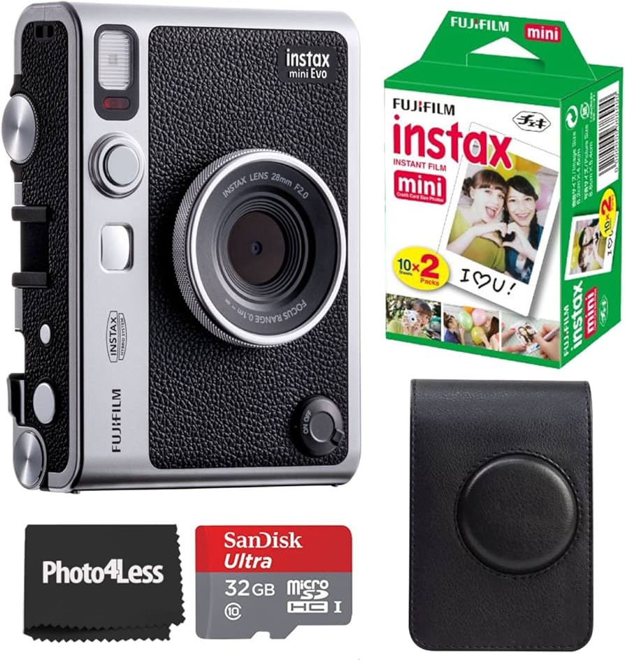 Amazon.com : Fujifilm Instax Mini EVO Hybrid Black Instant Camera