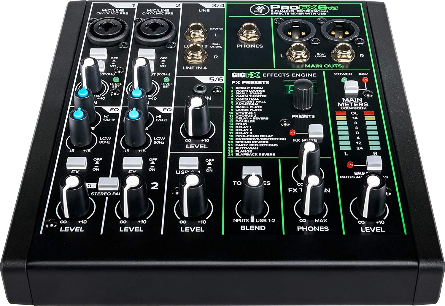 Amazon.com: Mackie ProFX6v3 6-Channel Mixer with USB and Effects