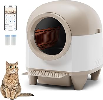 Amazon | WWI 猫 トイレ 自動猫トイレ お留守番 スマホ管理 開放式広々